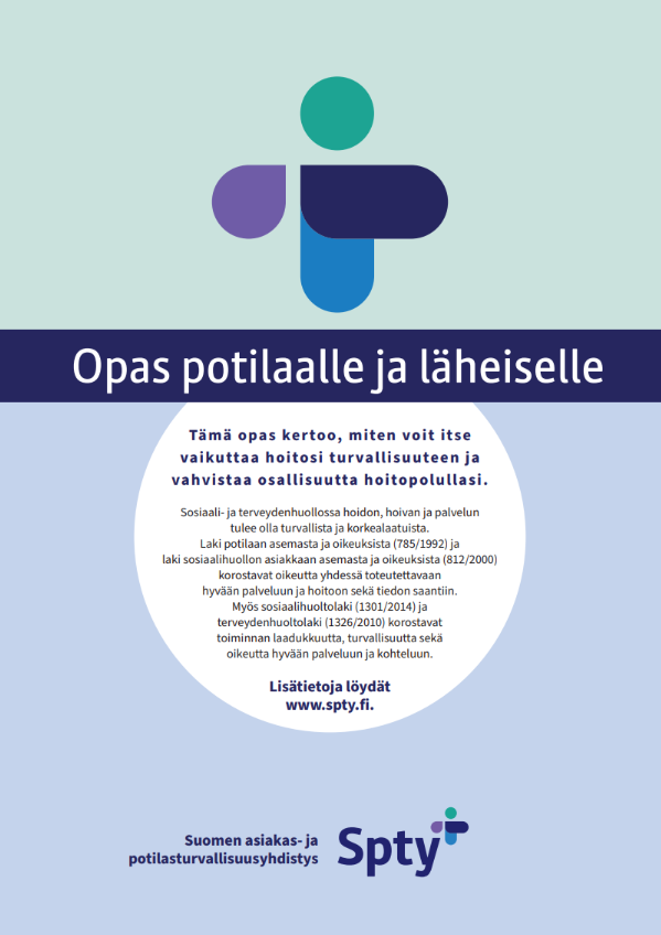 Kansikuva potilaan ja läheisen oppaasta